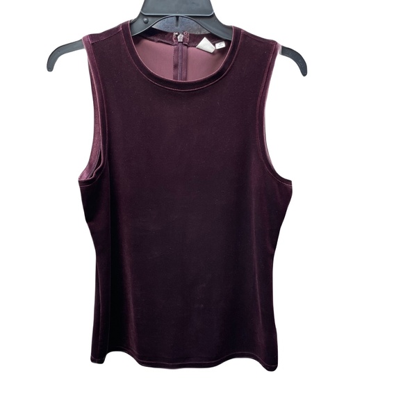❤️ GAP SLEEVELESS VELVET BURGUNDY TANK TOP SIZE XS - Picture 1 of 5